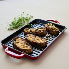 Sur La Table Enameled Cast Iron Grill Pan, 15" x 9"