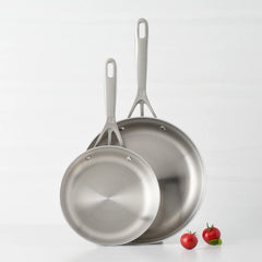 Zwilling Motion Stainless Steel Set of 2 Skillets, 8" & 10"