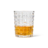 Sur La Table Basketweave Double Old-Fashioned Glass