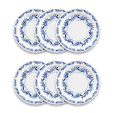 Tar Hong Azul Melamine Dinner Plates, Set of 6