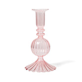 Sur La Table Pink Glass Taper Candle Holder, 6.3"