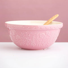 Mason Cash In the Meadow Rose Mixing Bowl, 4.25 qt.