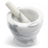 Sur La Table White Marble Mortar and Pestle in White