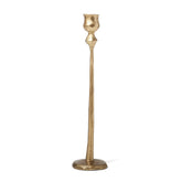 Sur La Table Brushed Gold Iron Forged Taper Candle Holders