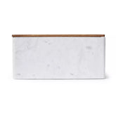 Sur La Table Marble & Acacia Bread Box
