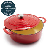 Sur La Table Enameled Cast Iron Round Wide Dutch Oven, 7 qt.