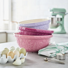 Mason Cash Size Purple Daisy Mixing Bowl, 2.85 Qt.