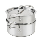 Hestan ProBond Luxe Stainless Steel Soup Pot with Steamer Insert, 3 qt.