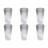 Tar Hong Ribbed Jumbo Acrylic Glasses, Set of 6