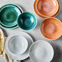 Sur La Table Cloud Emerald Dinner Plate