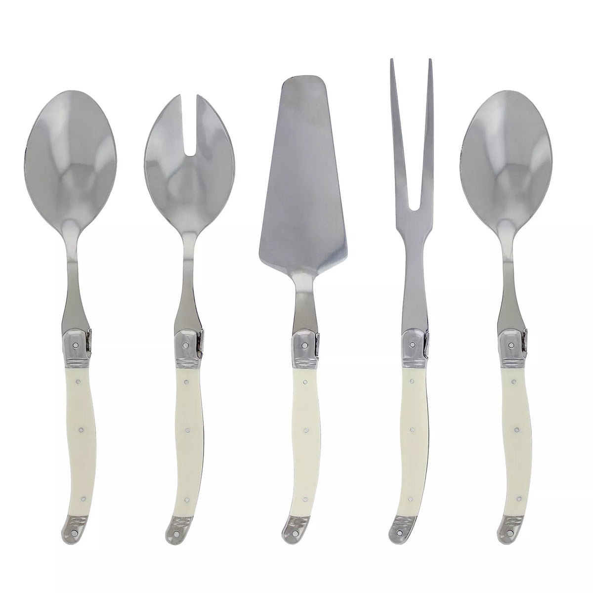 French Home Shades of Blue Laguiole Hostess Servers, Set of 5